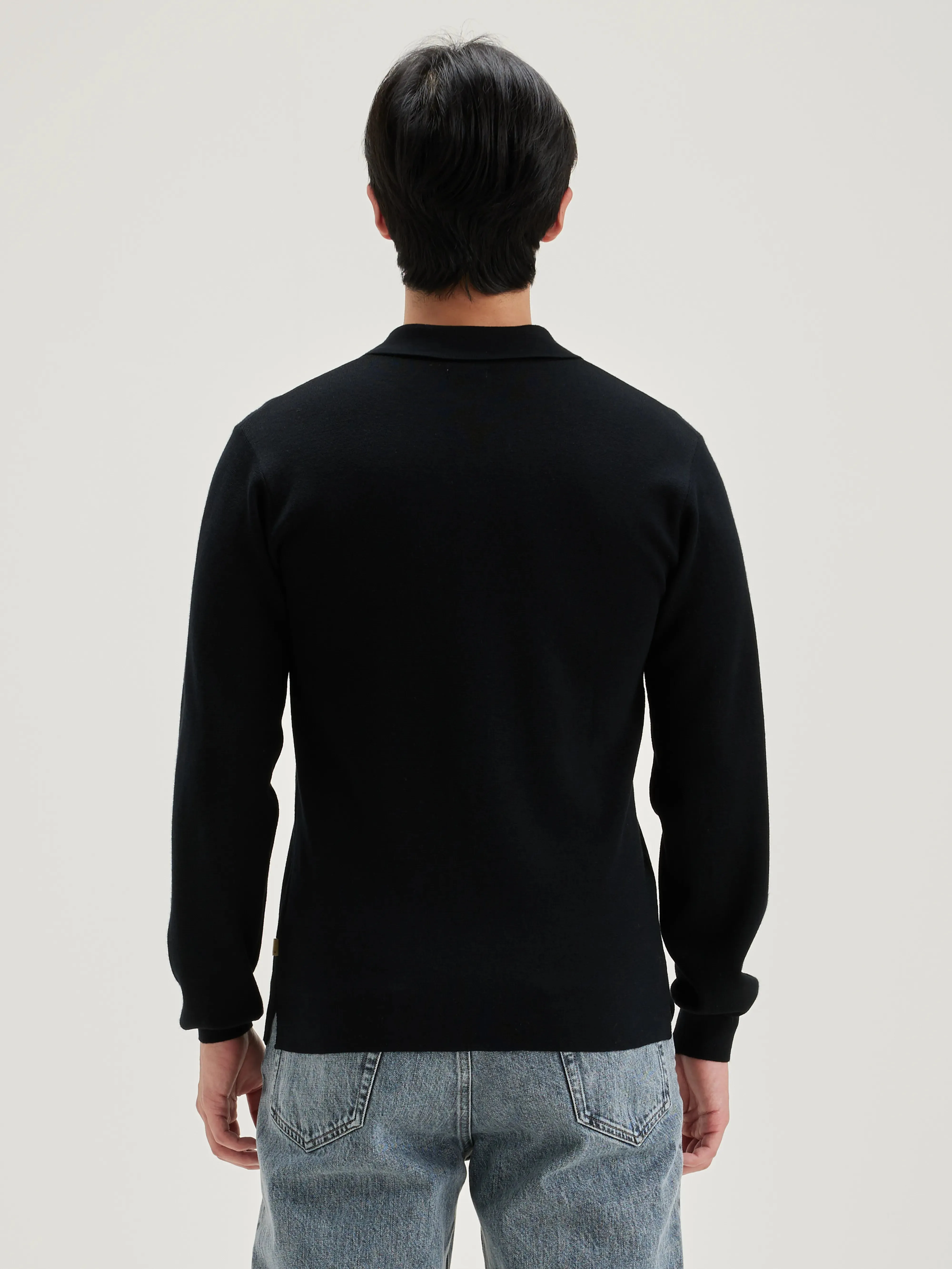 Dynol polo-style sweater (242 / M / BLACK BLUE)