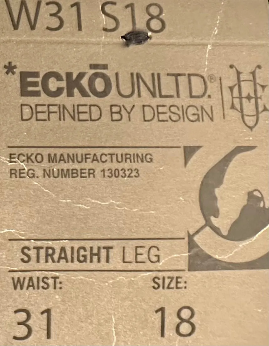 *ECKO UNLTD* BOYS STRAIGHT LEG DENIM JEANS (BLACK)