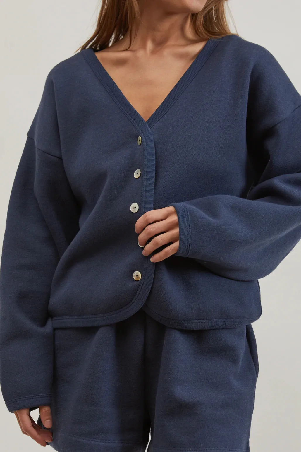 Eco-Fleece Cardigan Midnight