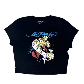 ED HARDY Women's Tiger Love Baby Tee