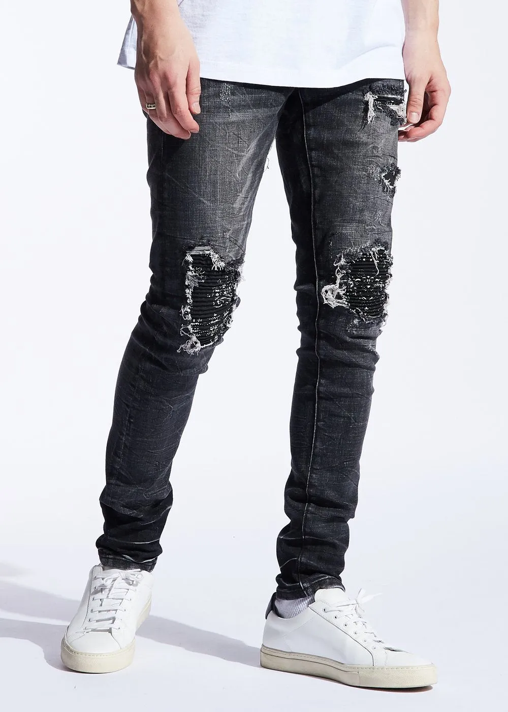 Embellish Jeans GENTRY RIP AND REPAIR Men’s - WASHED BLK