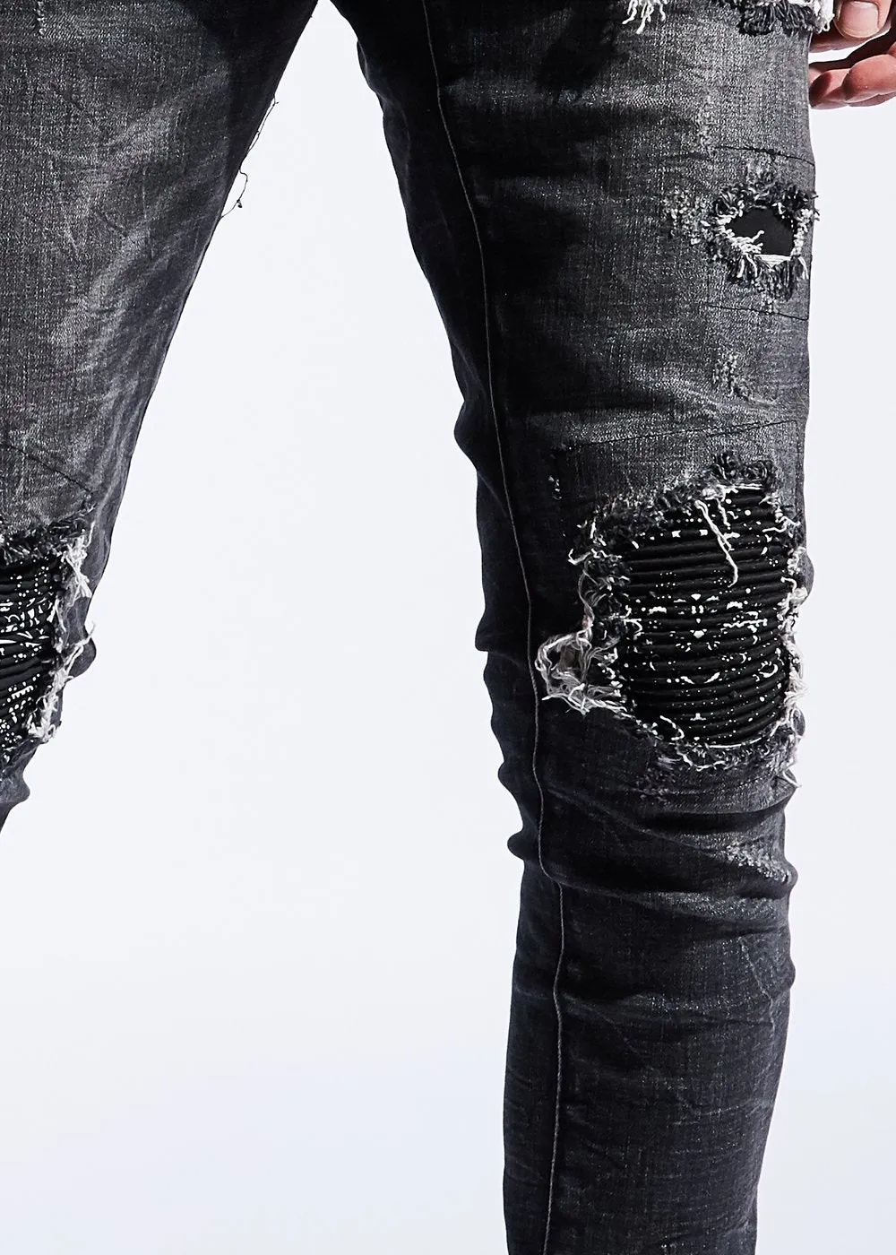 Embellish Jeans GENTRY RIP AND REPAIR Men’s - WASHED BLK