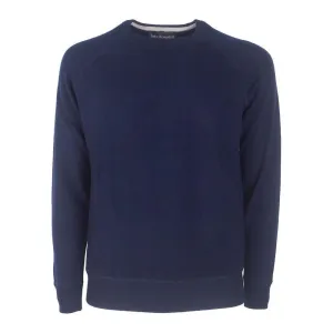 Emilio Romanelli Elegant Dark Blue Cashmere Sweater