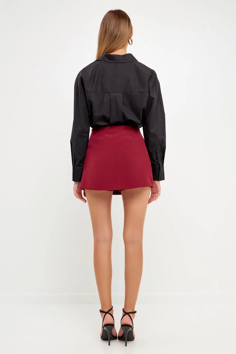 Endless Rose - Pleated Detail Skort