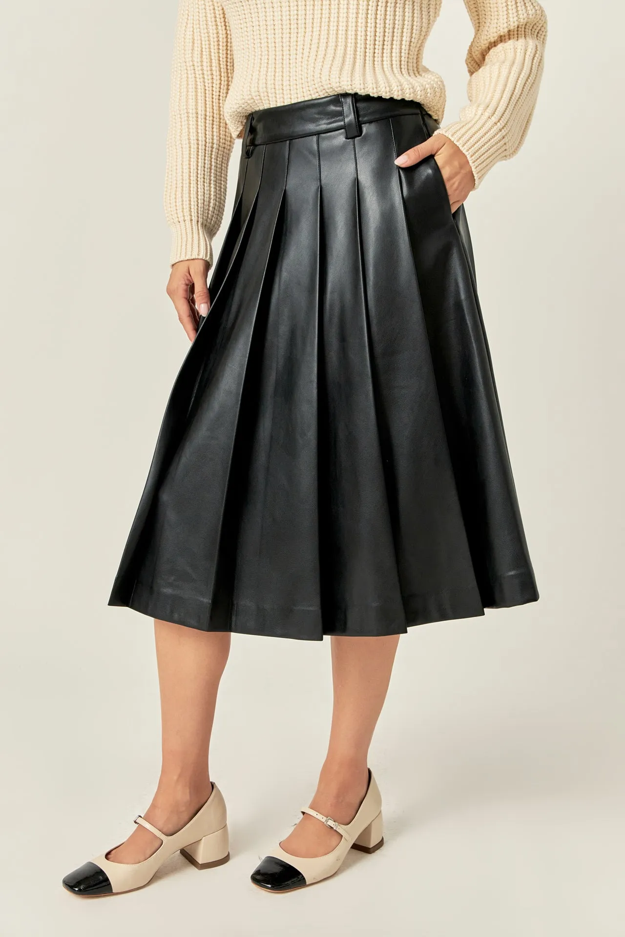 English Factory - Pleated Midi Skirt