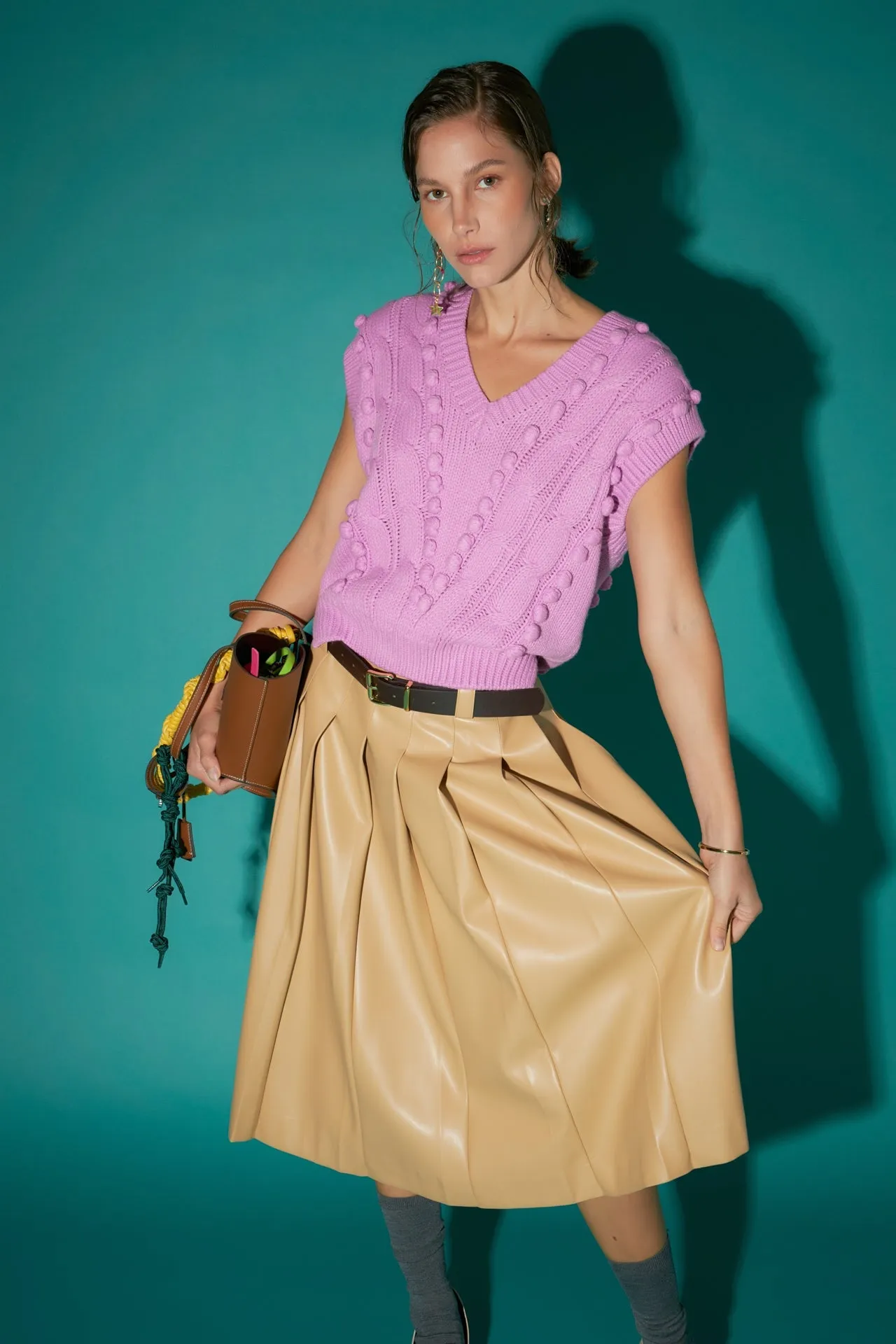 English Factory - Pleated Midi Skirt