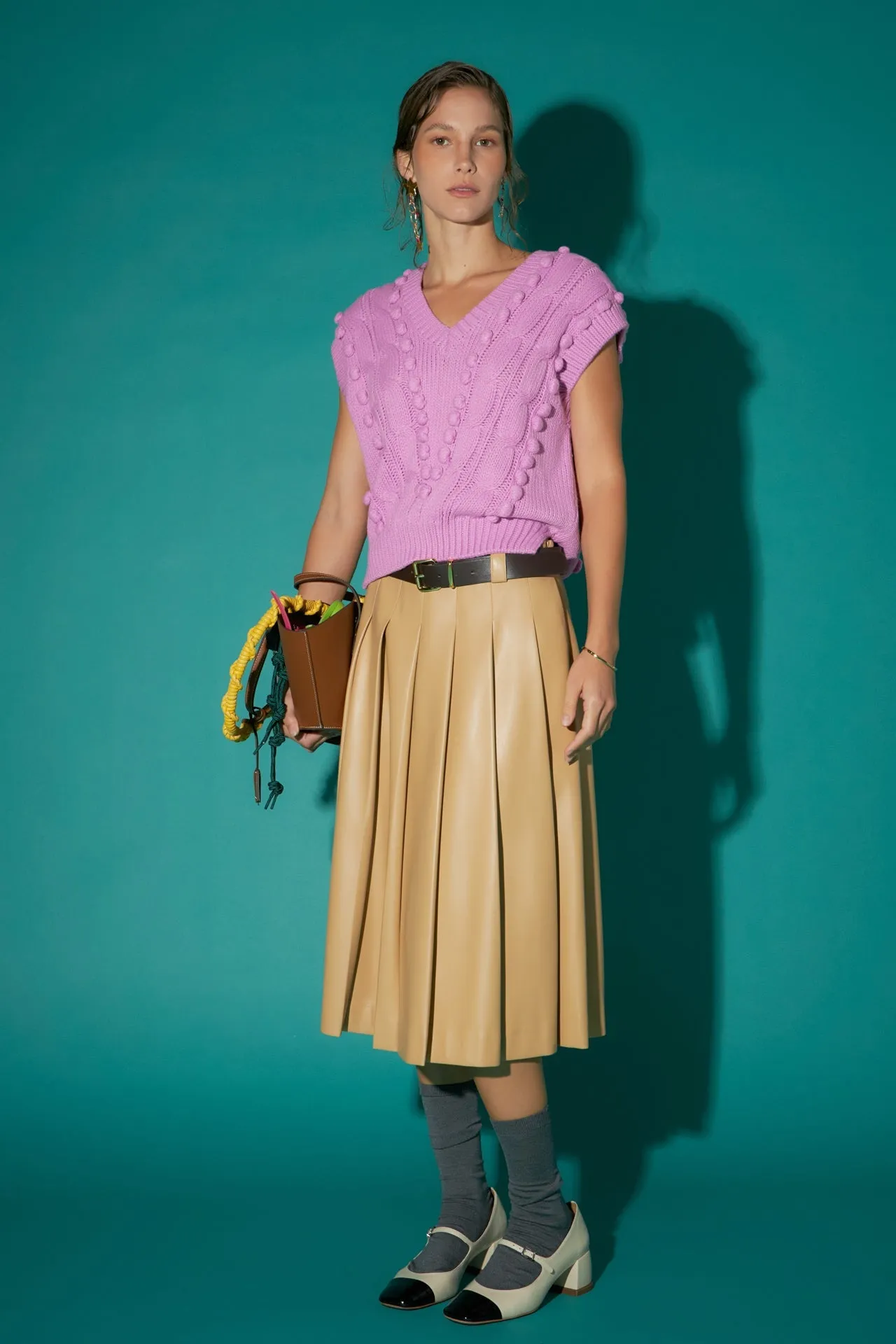 English Factory - Pleated Midi Skirt