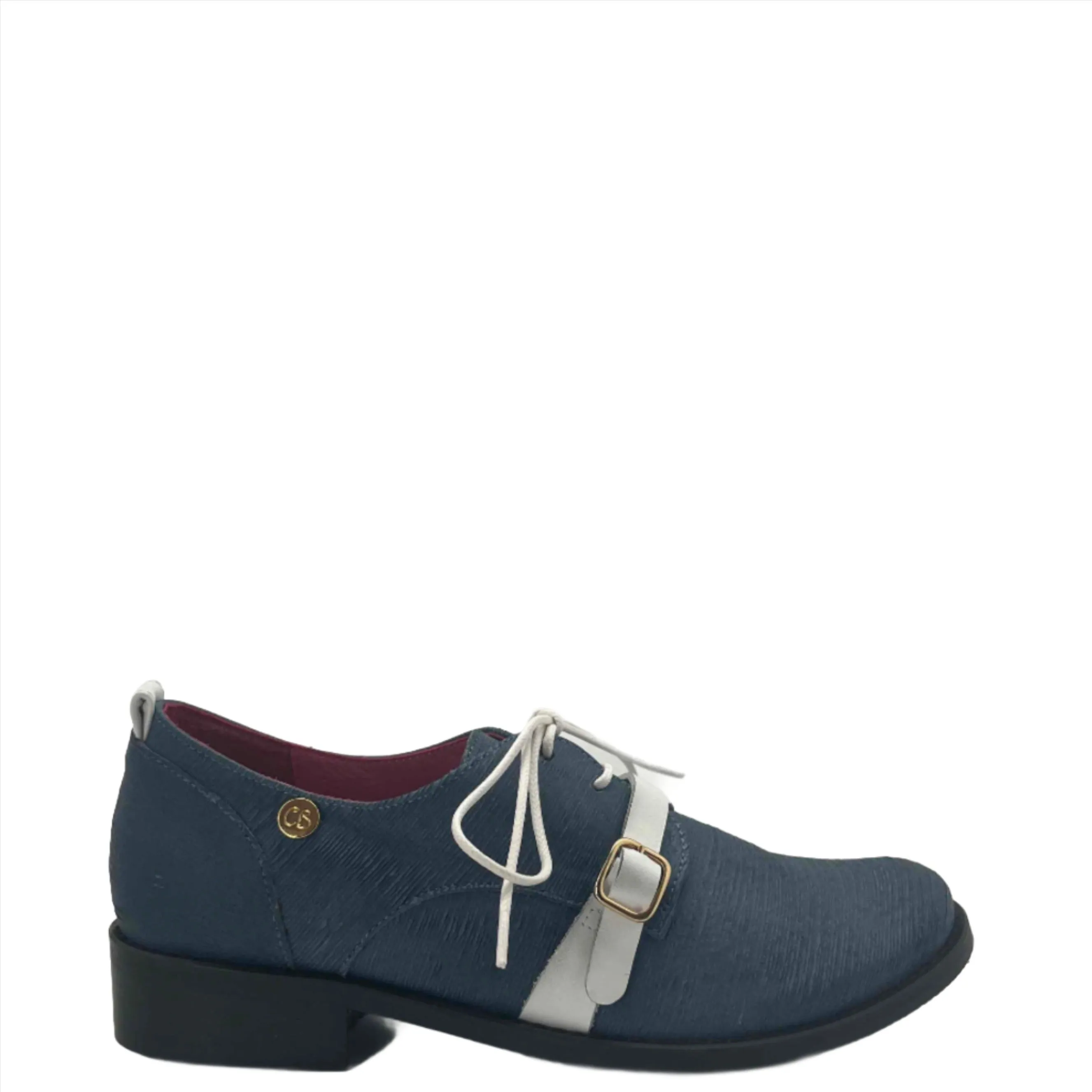 Excuse Moi - Denim blue laser lace up