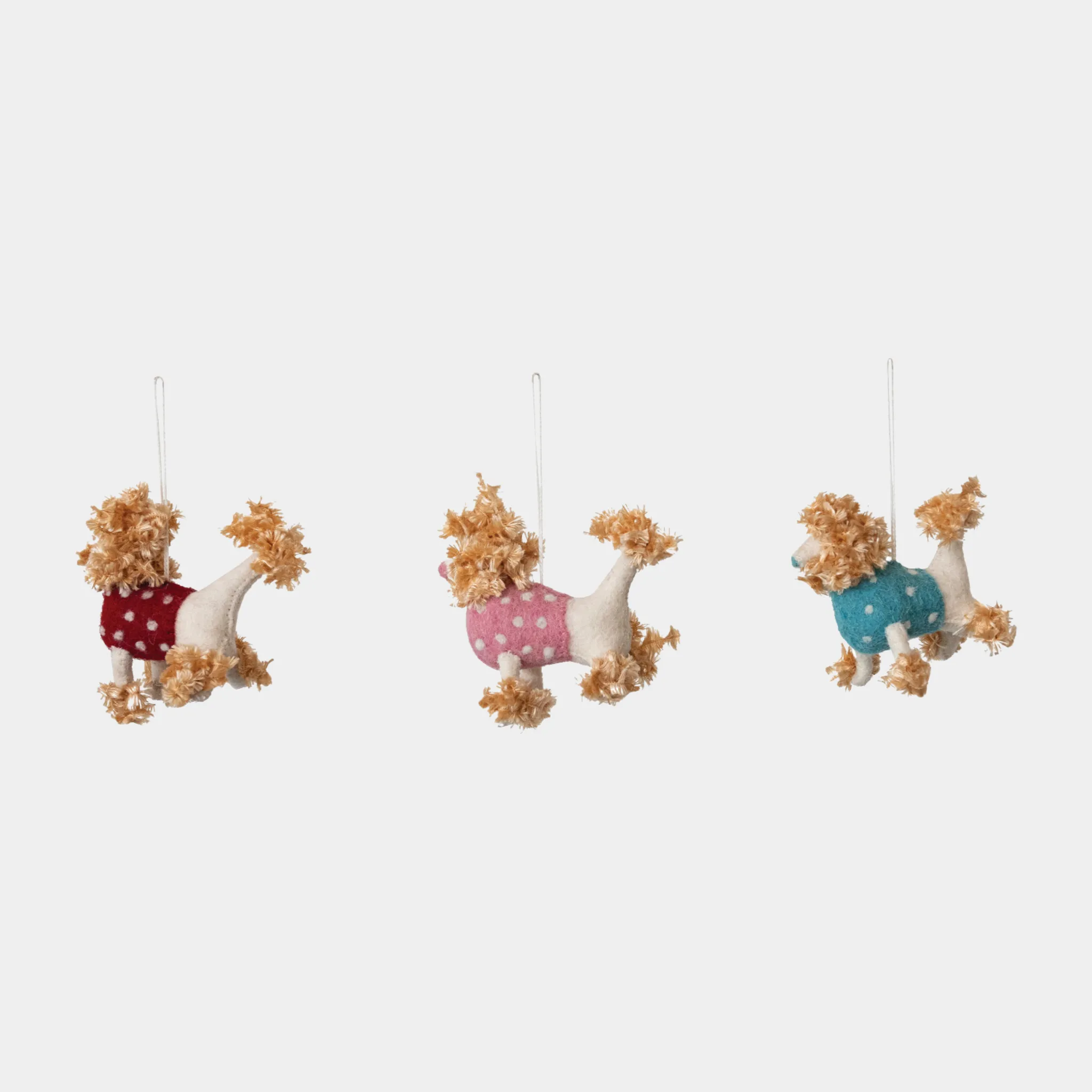 Felt Poodle Ornament