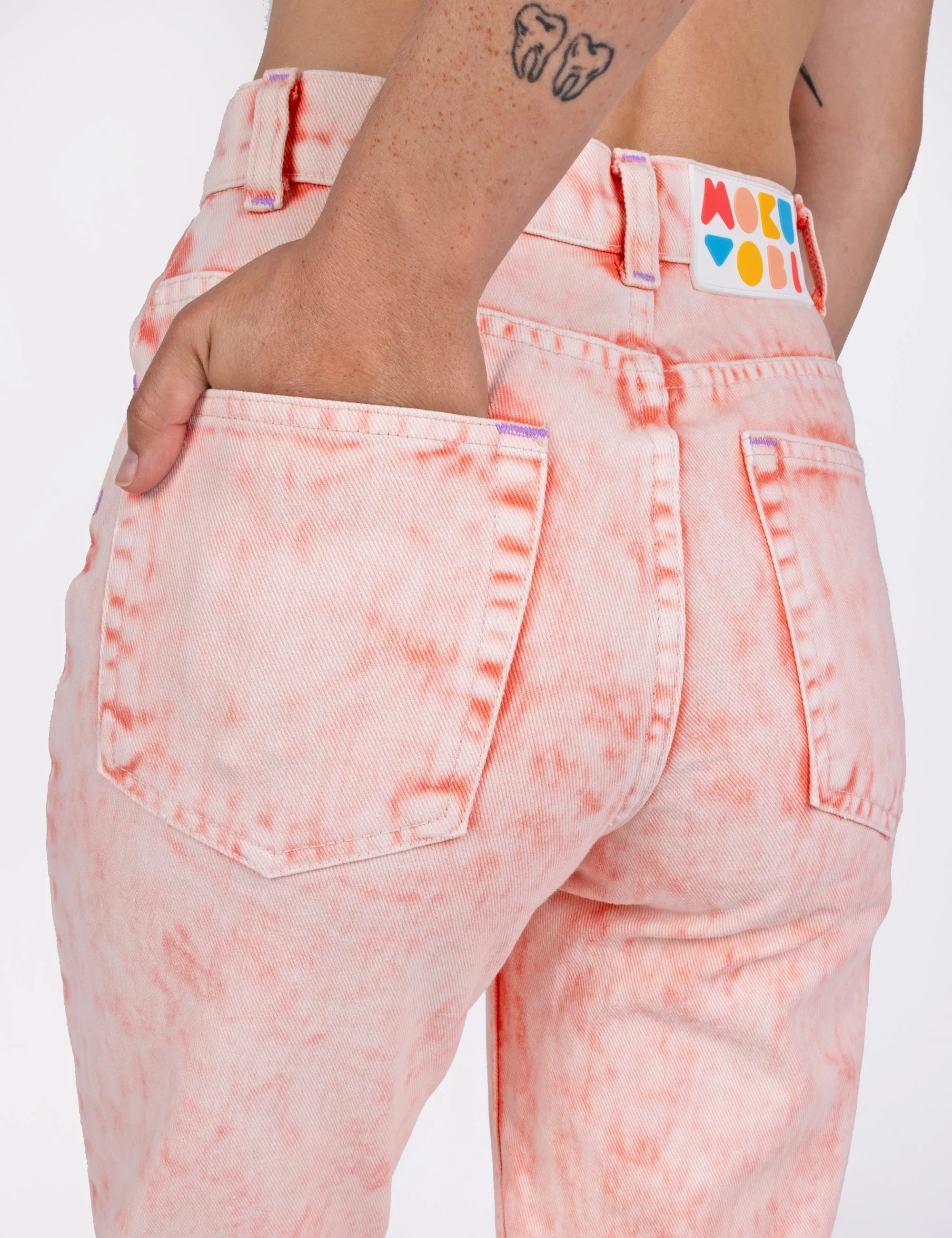 Flamingo Acid Wash Denim Jeans