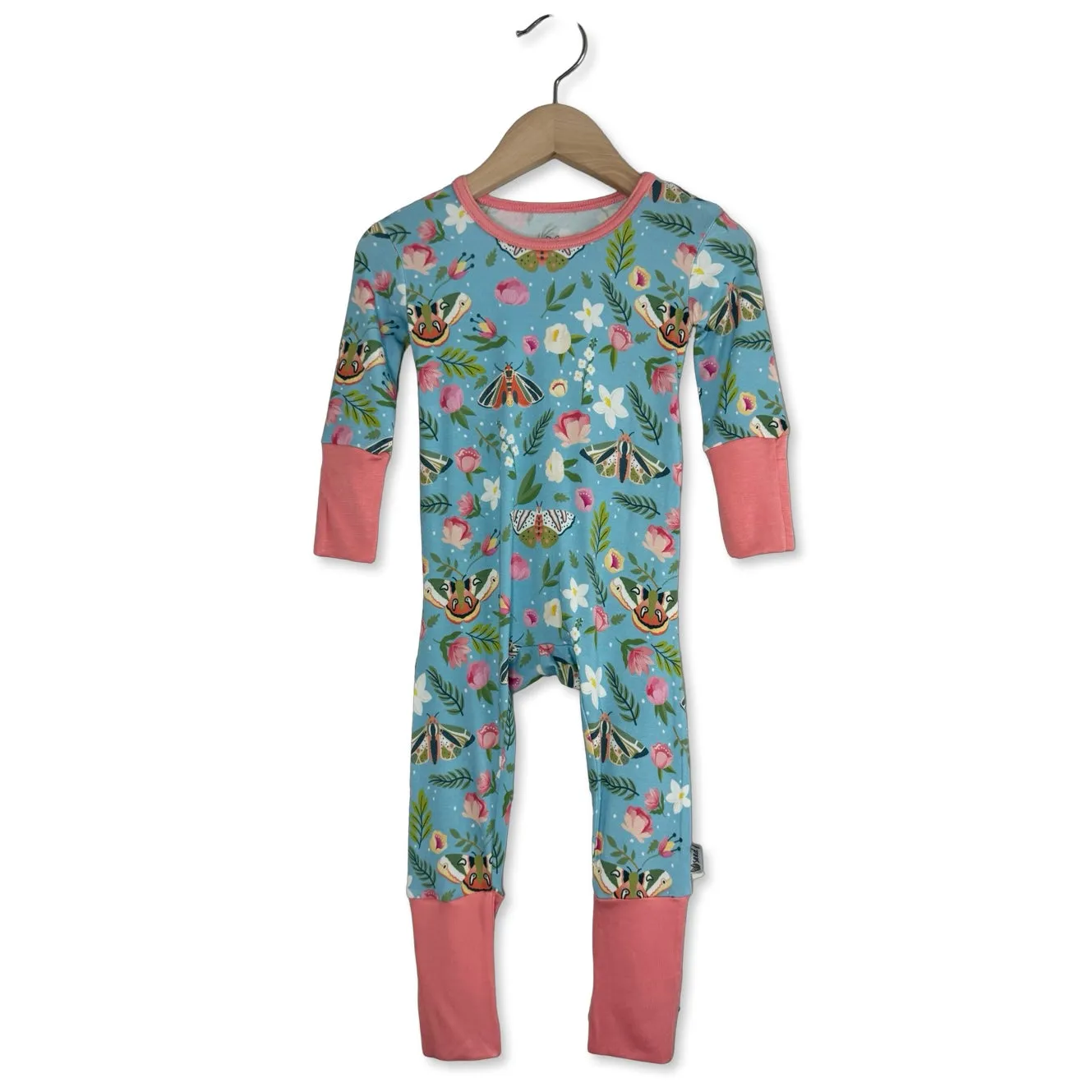 Flutters & Flowers Mini Ribbed Kid's  Day to Night Romper