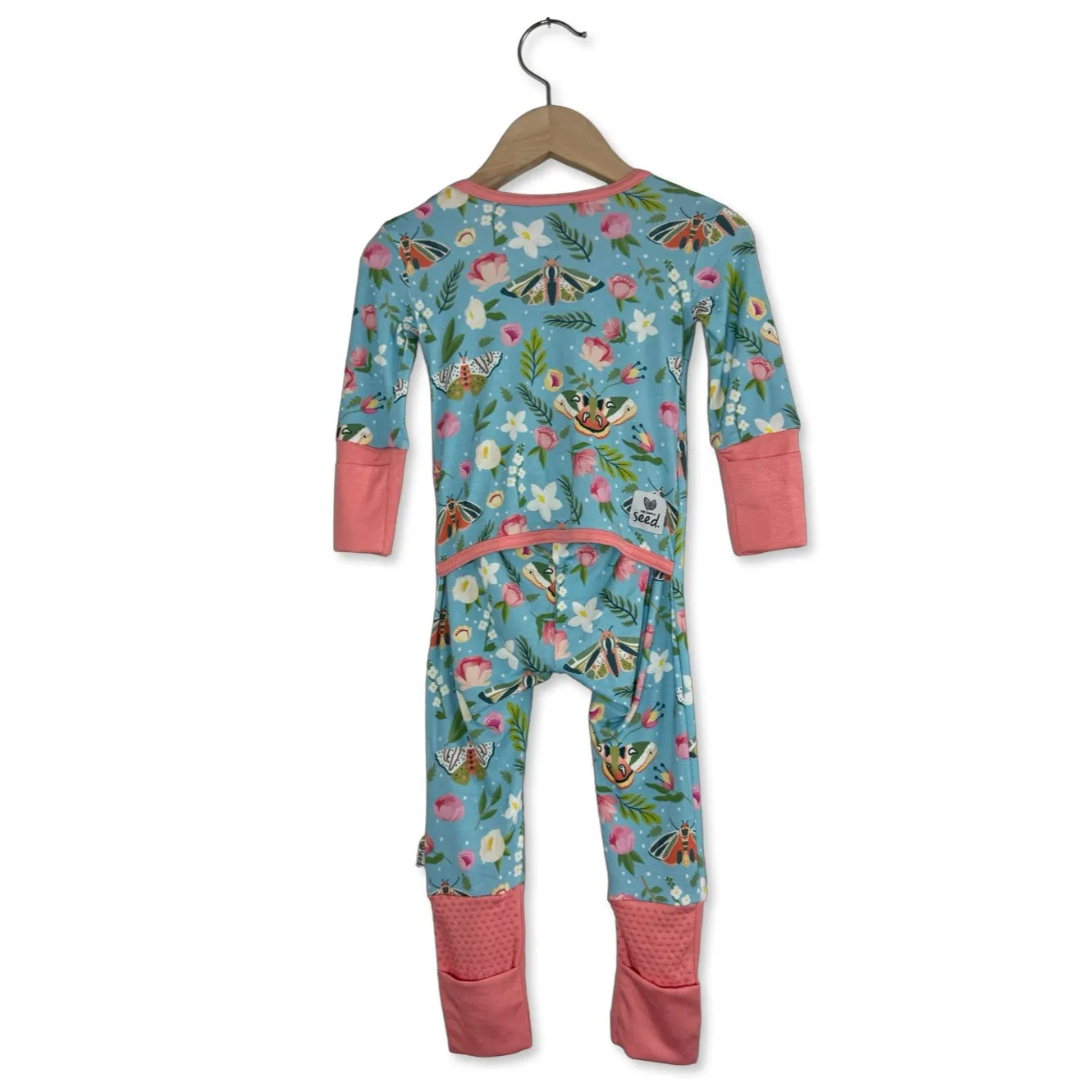 Flutters & Flowers Mini Ribbed Kid's  Day to Night Romper