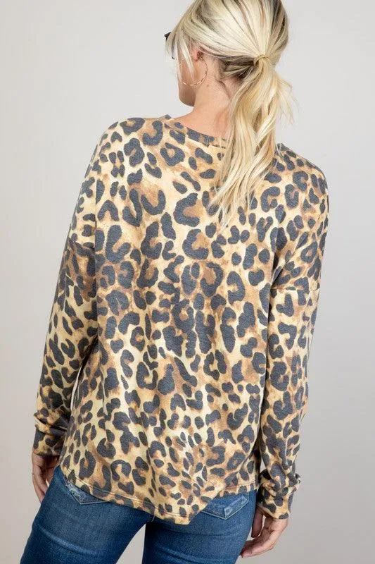 French Terry Cheetah Sweatshirt