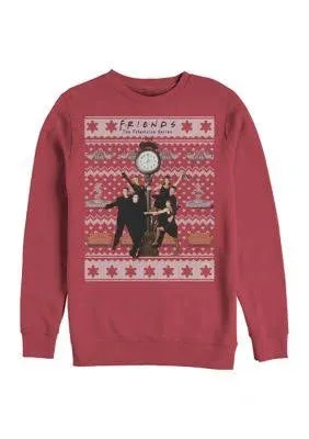 Friends Men&s Friends Fleece Crew Neck Sweater - Red - 3XL