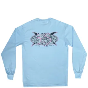 Frog Surf Turtle Long Sleeve T Shirt Water Blue