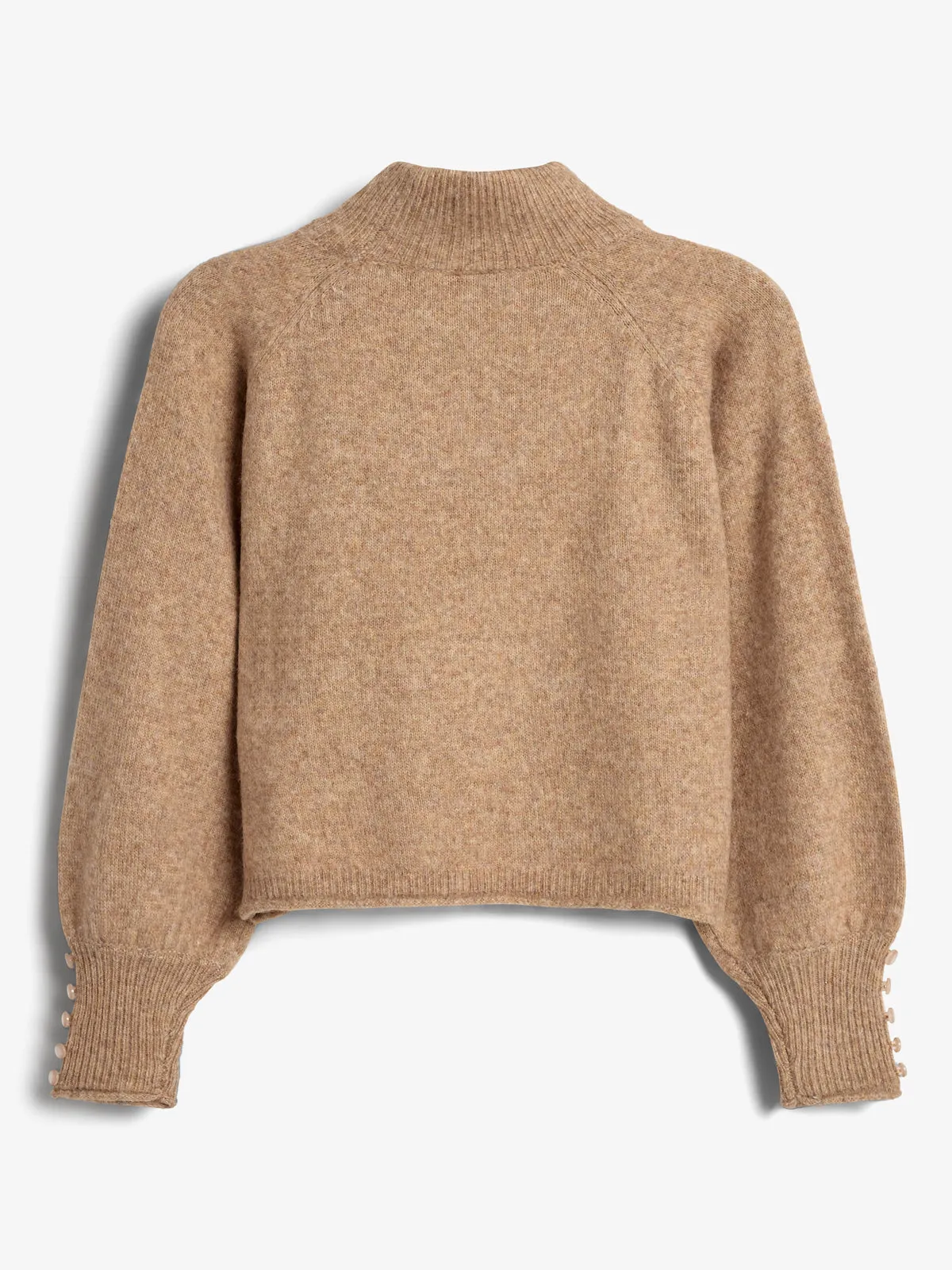 Fuzzy Knit Sweater - Tween - Dark Beige Melange