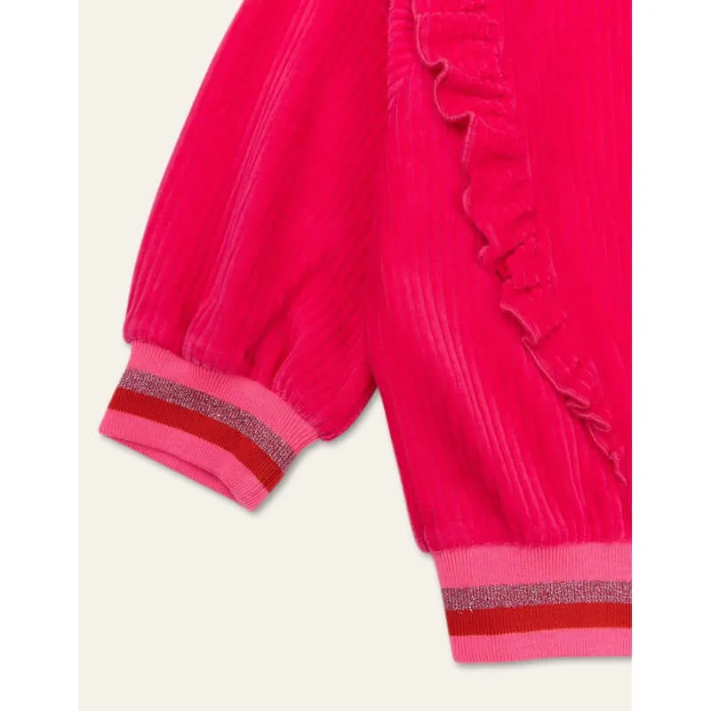 Girls Pink Frill Tracksuit