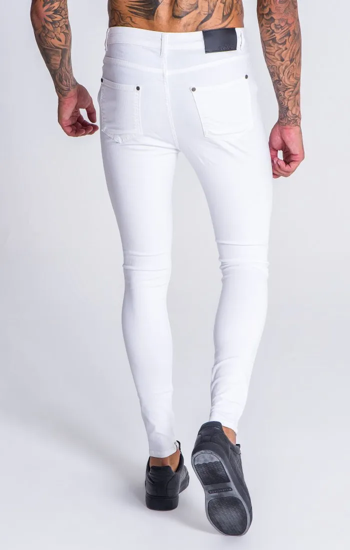 GK White Ripped and Repair Jeans