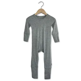 Glacier Grey Mini Ribbed Kid's Day to Night Romper