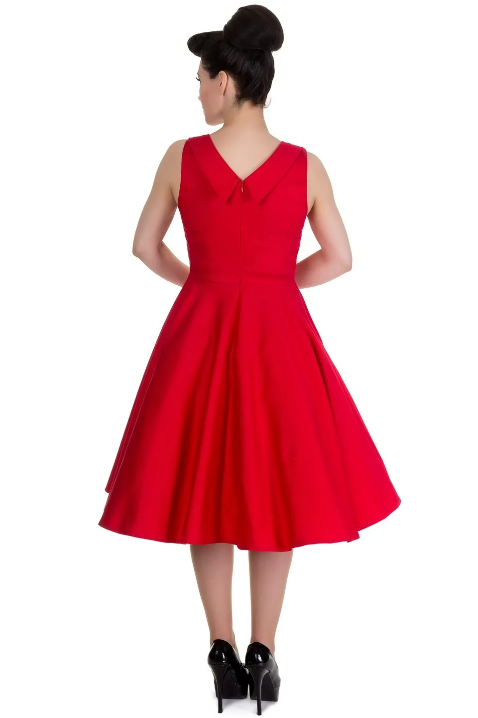 Grace Vintage Style Jive Dress in All Red