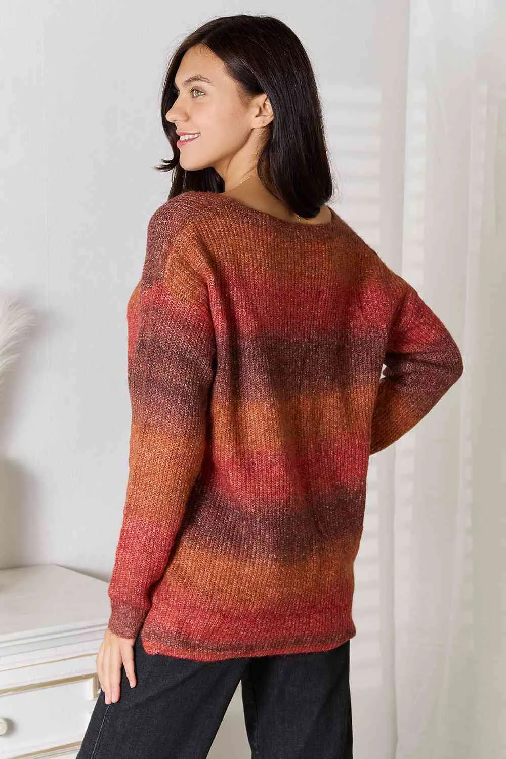 Gradient V-Neck Sweater