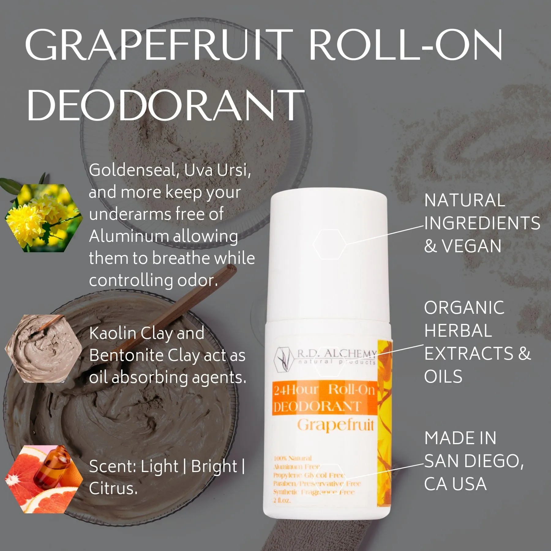 Grapefruit Roll-On Deodorant