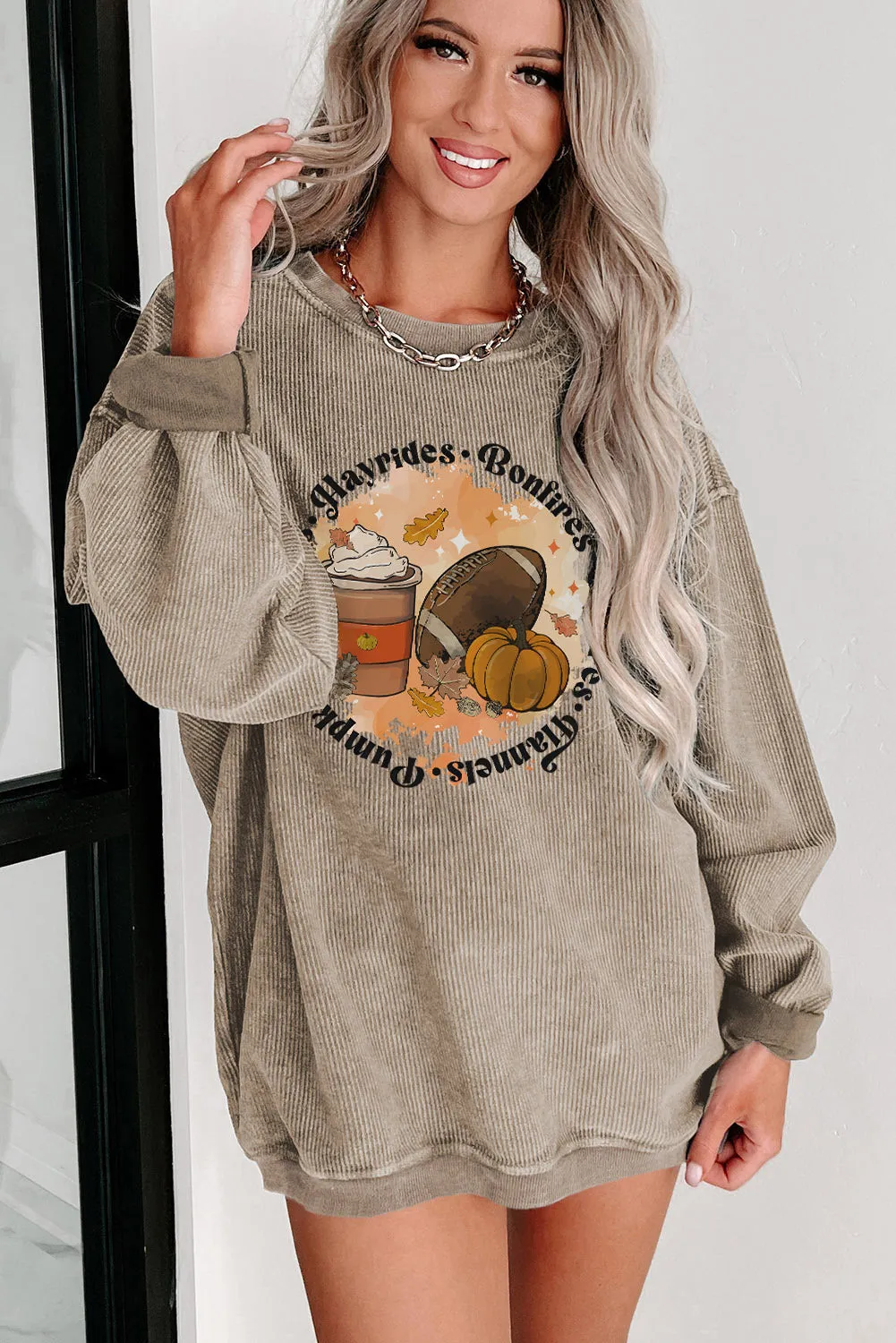 Graphic Dropped Shoulder Sweatshirt