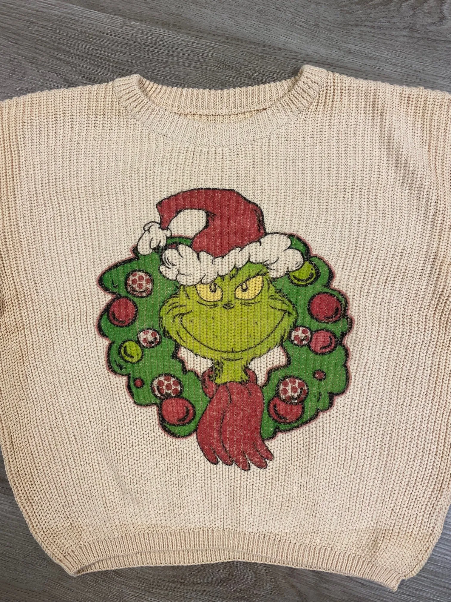 Grinch Vintage Chunky Sweater