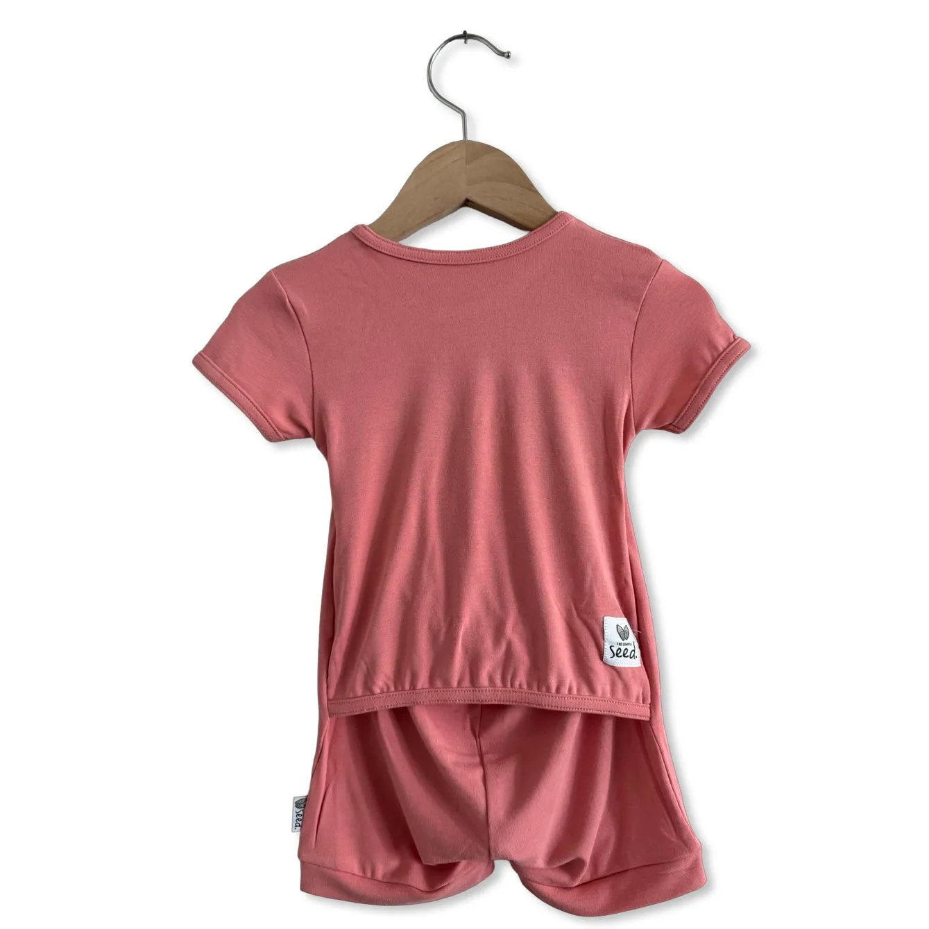 Guava Mini Ribbed Kid's Shorty Romper