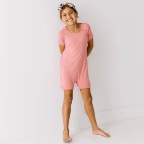 Guava Mini Ribbed Kid's Shorty Romper