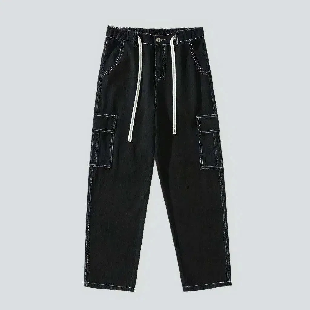 High-waist baggy jeans
 for men