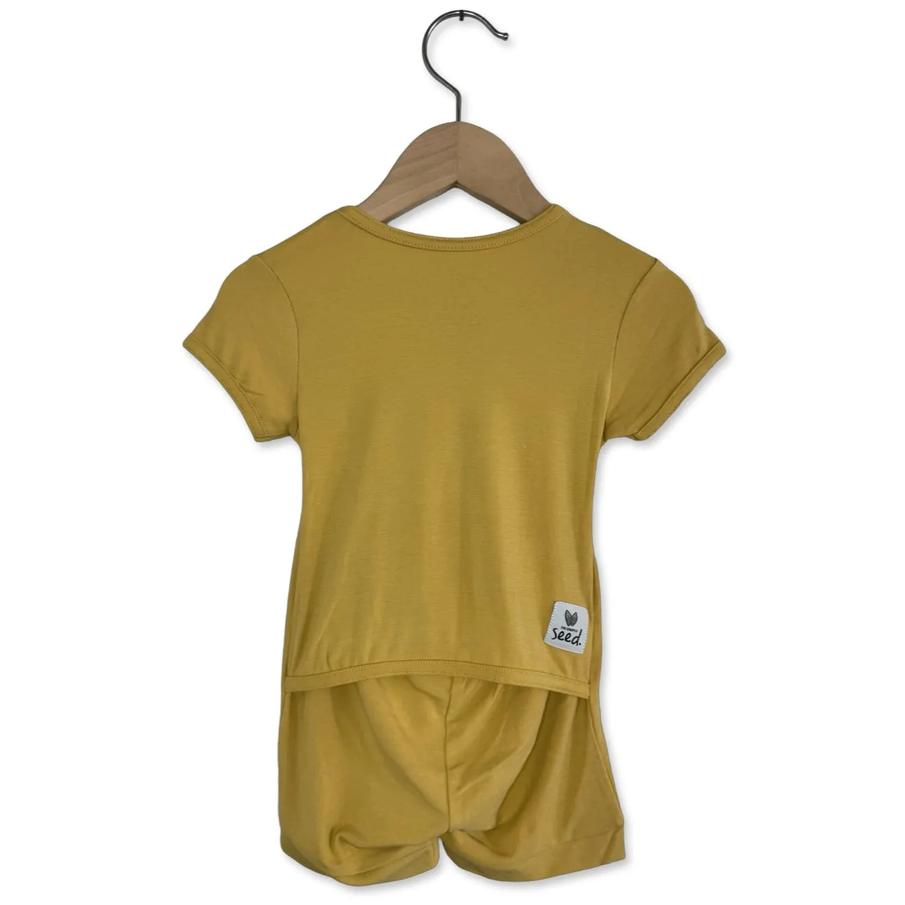 Honeycomb Mini Ribbed Kid Shorty Romper