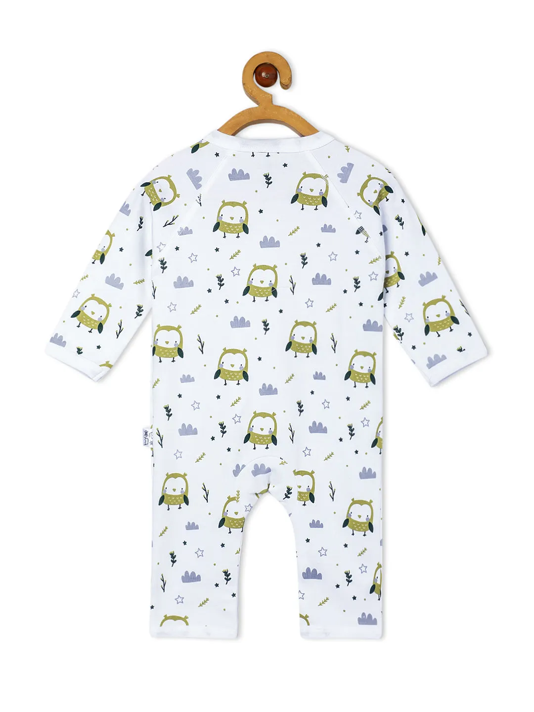 Jabla Style Infant Romper Combo of 3-Play with Penguin-Sleepless Owl-Cute like a Chicken