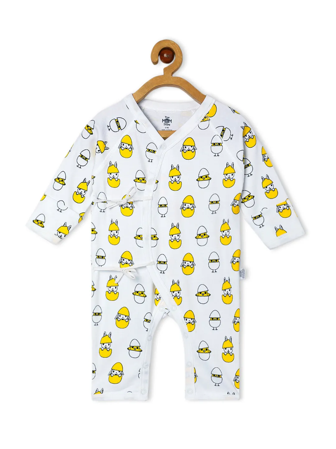 Jabla Style Infant Romper Combo of 3-Play with Penguin-Sleepless Owl-Cute like a Chicken