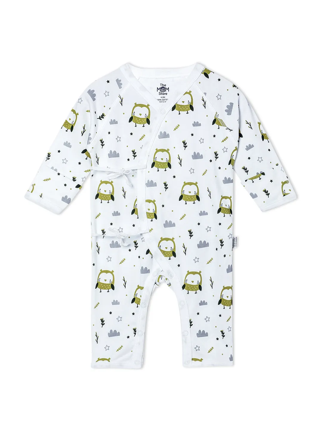 Jabla Style Infant Romper Combo of 3-Play with Penguin-Sleepless Owl-Cute like a Chicken