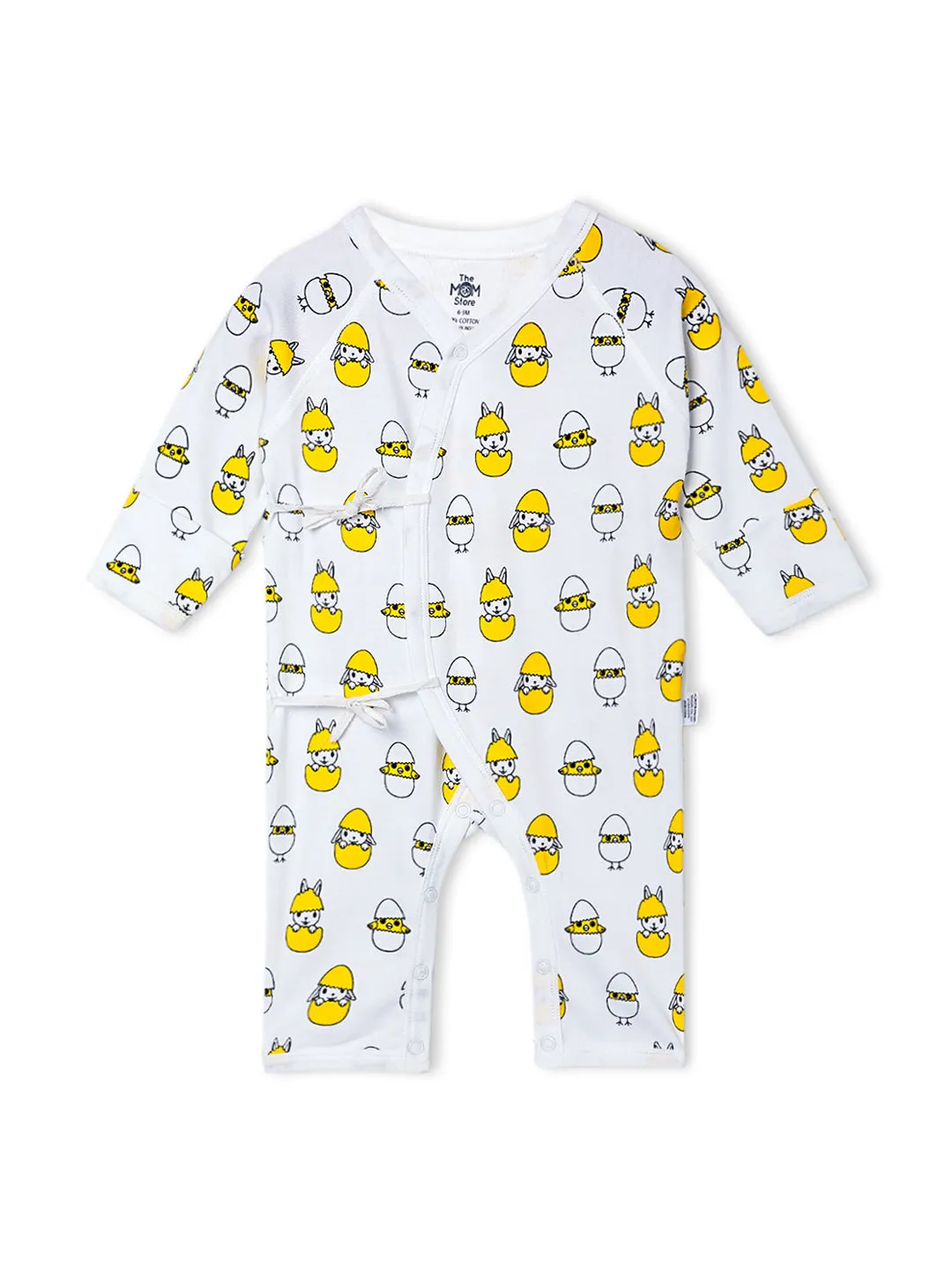 Jabla Style Infant Romper Combo of 3-Play with Penguin-Sleepless Owl-Cute like a Chicken