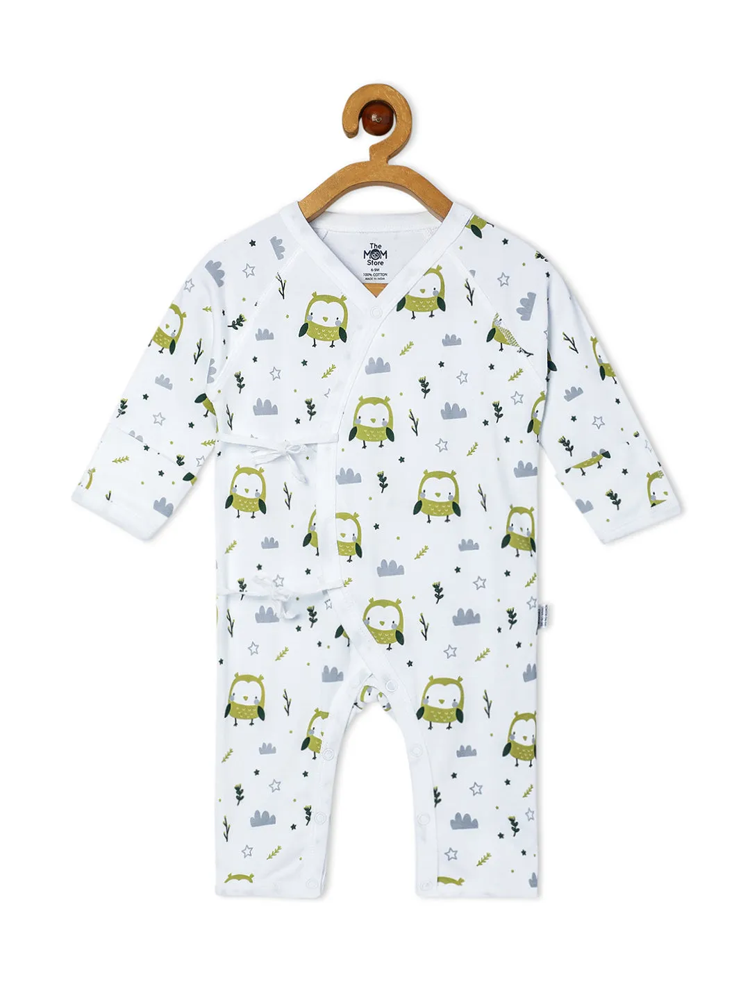 Jabla Style Infant Romper Combo of 3-Play with Penguin-Sleepless Owl-Cute like a Chicken