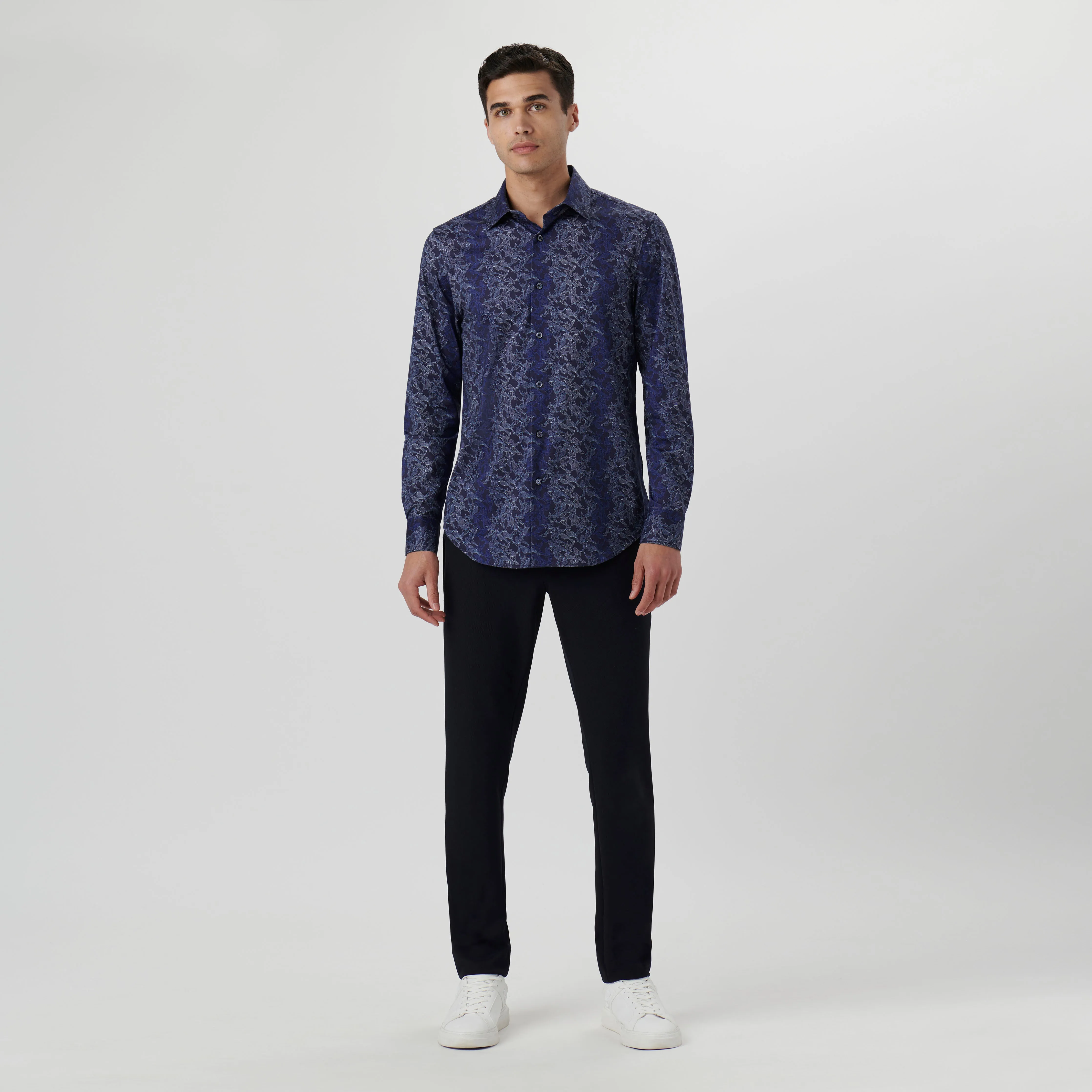 James Abstract Bird Print OoohCotton Shirt