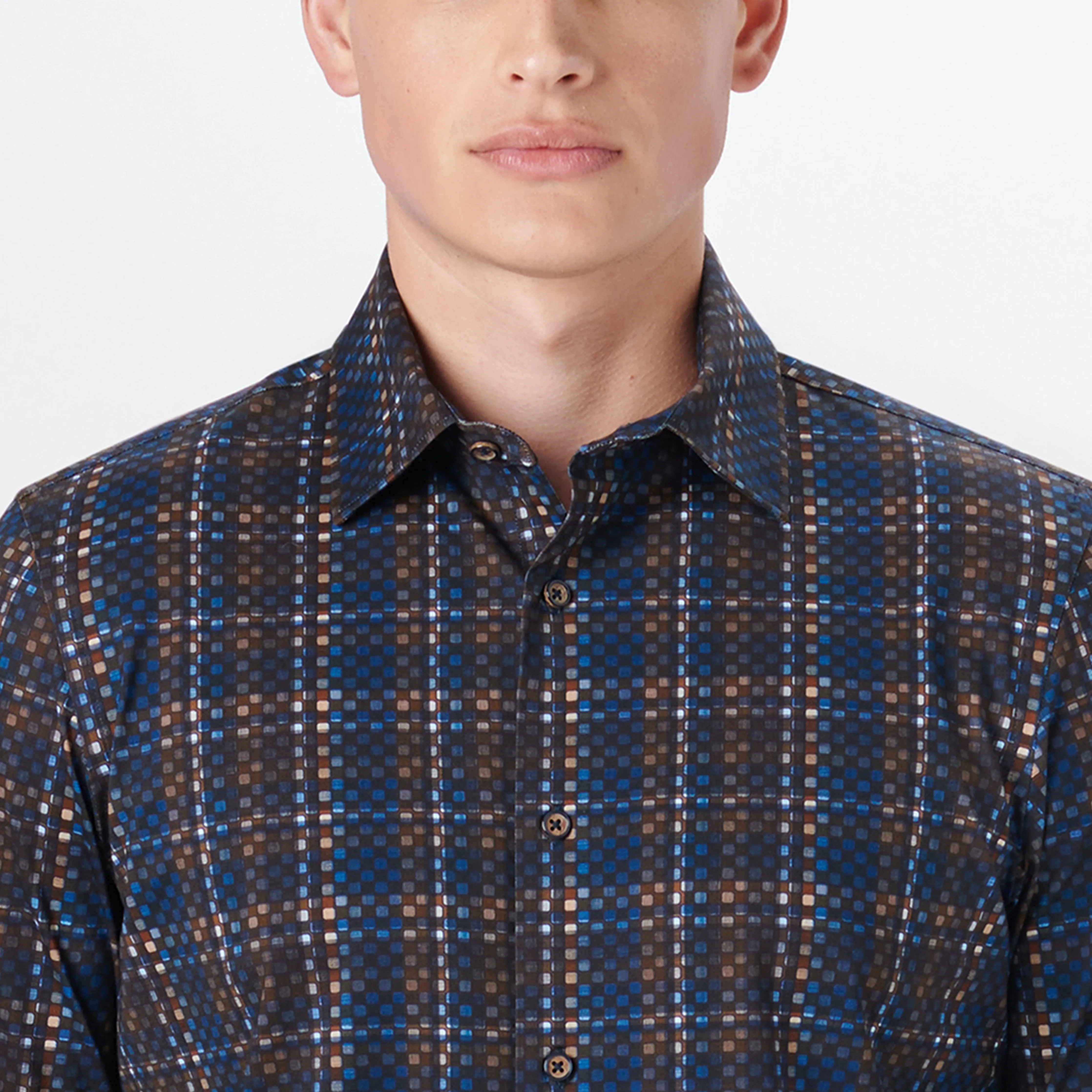 JAMES Checkerboard Check OoohCotton Shirt