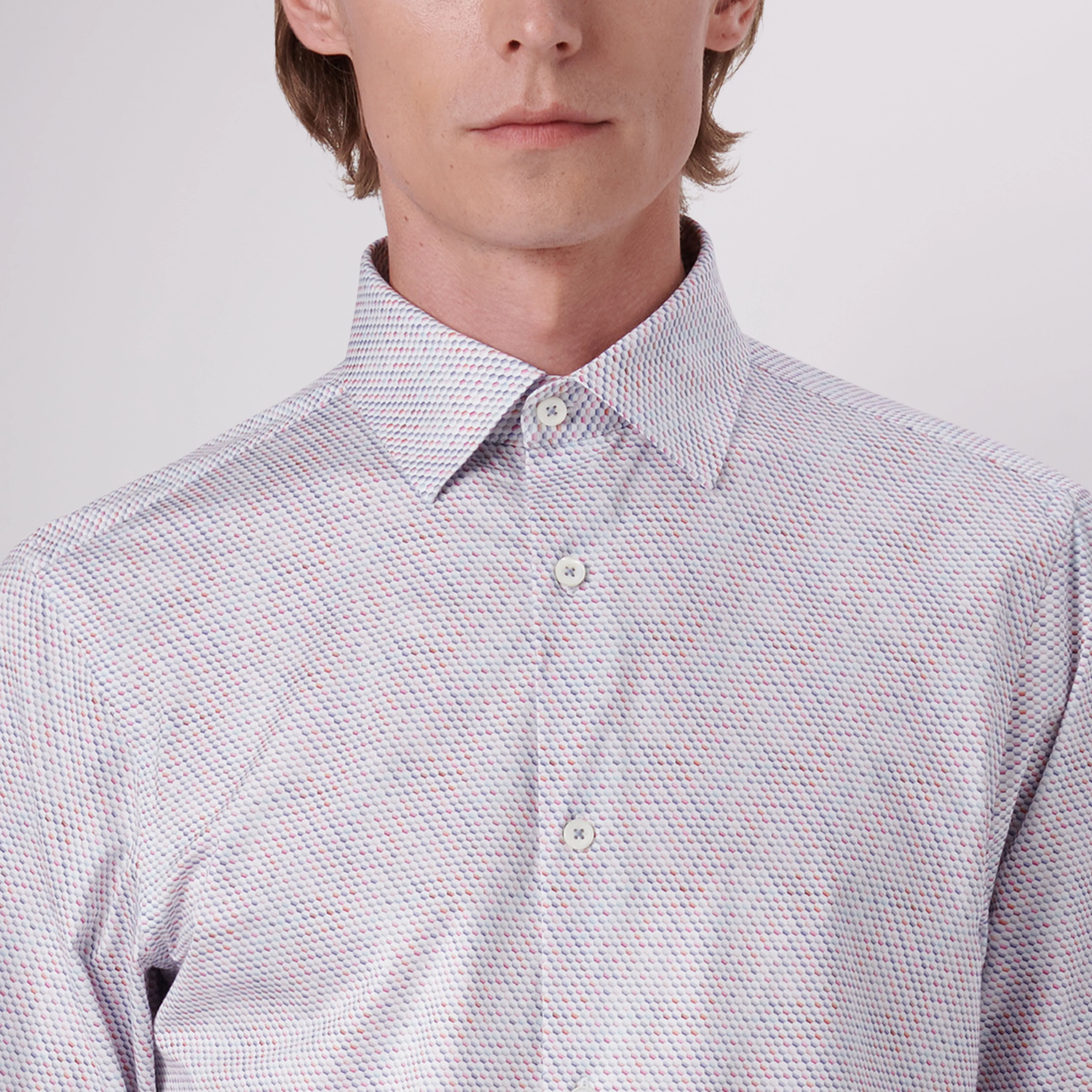 James Honeycomb Print OoohCotton Shirt