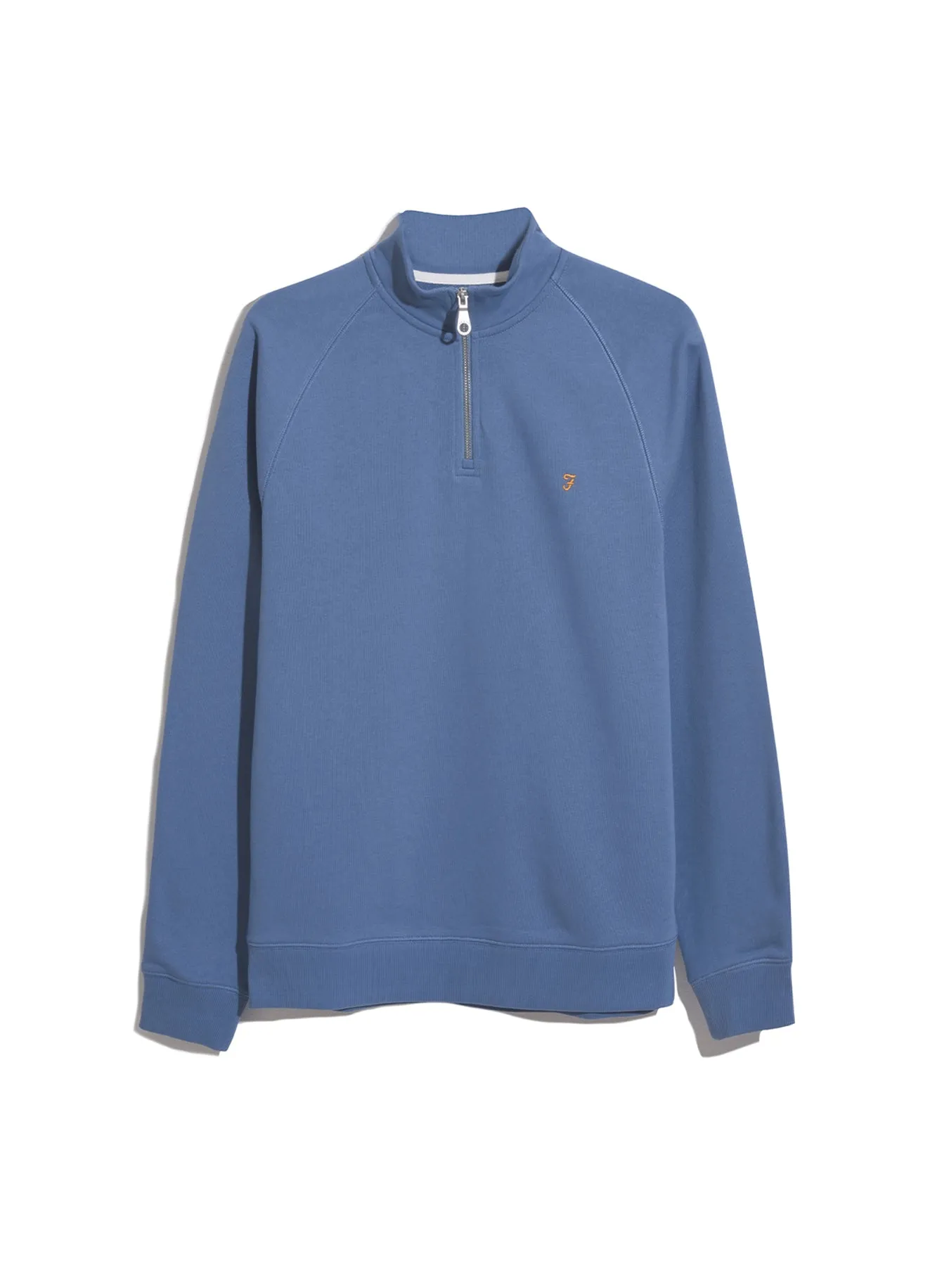 Jim Organic Cotton Quarter Zip Sweatshirt In Sheaf Blue