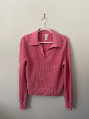 JOIE Pink Slouchy Polo - M