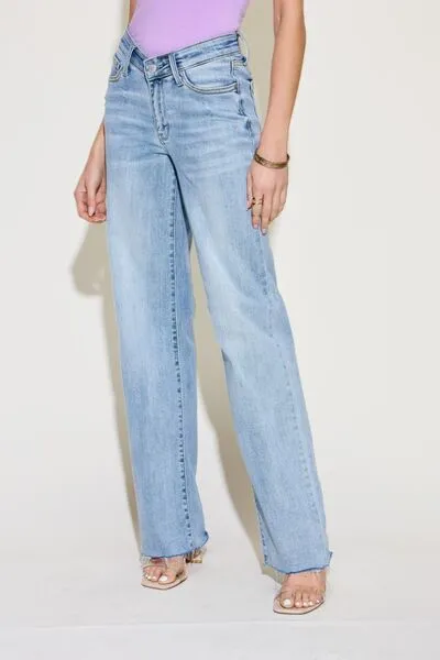 Judy Blue Full Size V Front Waistband Straight Jeans