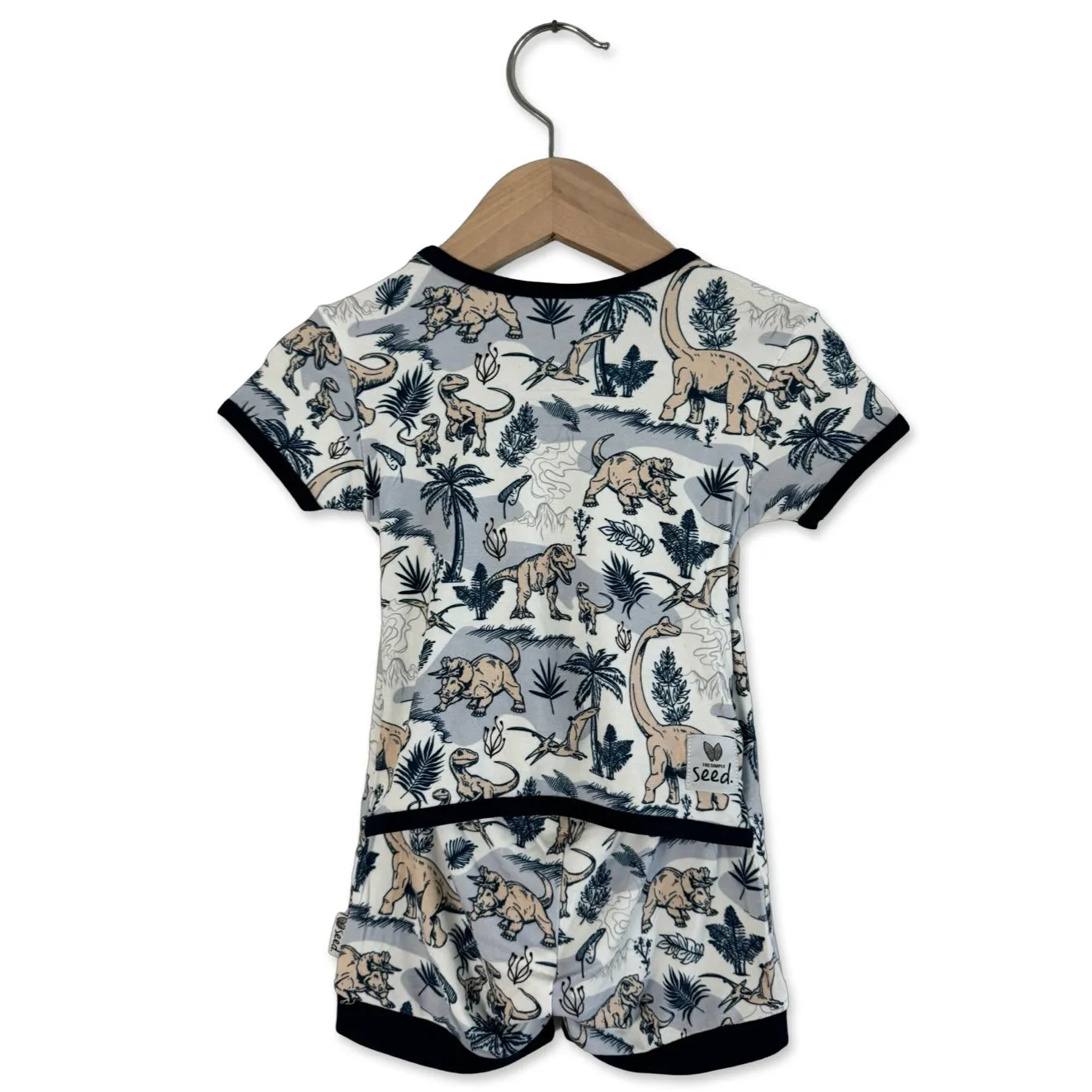 Jurassic Jungle Adaptive Tube Access Mini Ribbed Shorty Romper