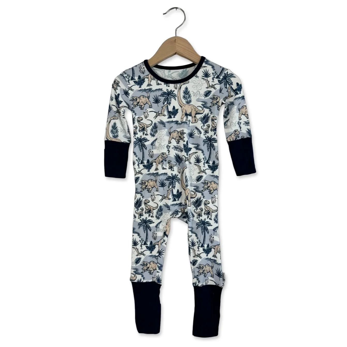 Jurassic Jungle Kid's Mini Ribbed Day to Night Romper