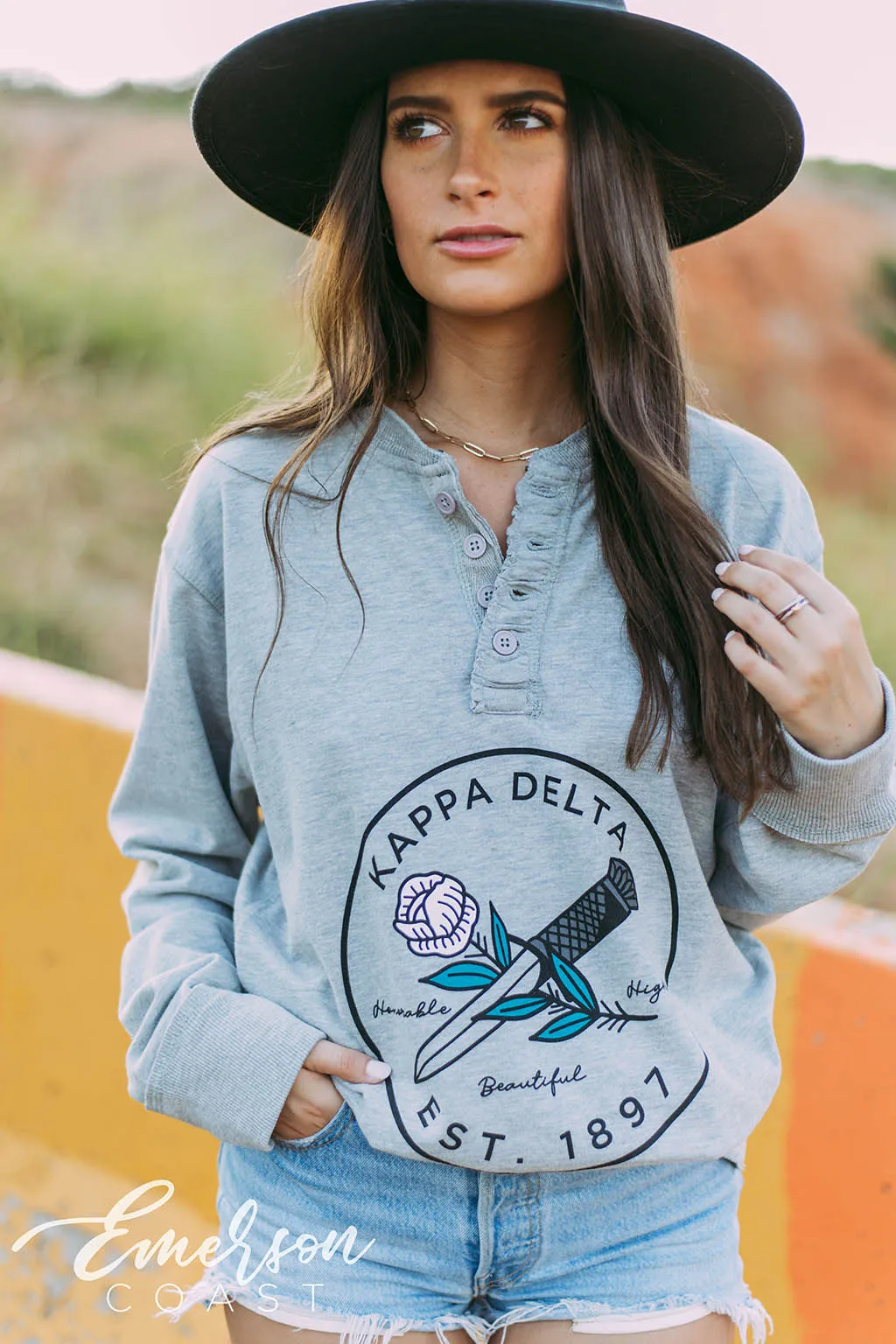 Kappa Delta Thermal Long Sleeve Henley