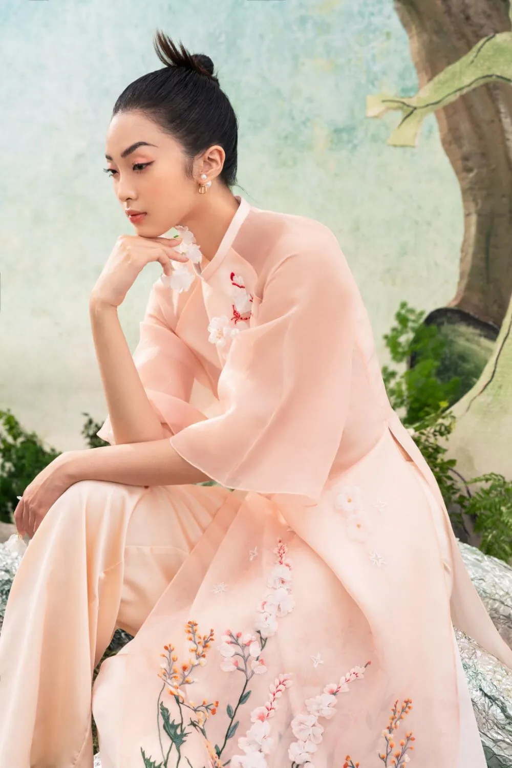 Kathryn Wide Sleeves Ao Dai