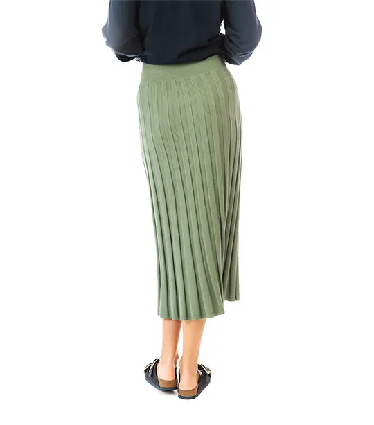 Kelly Wide Rib Skirt Misty Frost