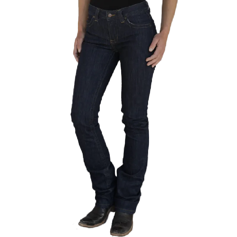 Kimes Ranch Women's Betty Blue Denim Mid Rise Boot Cut Jean