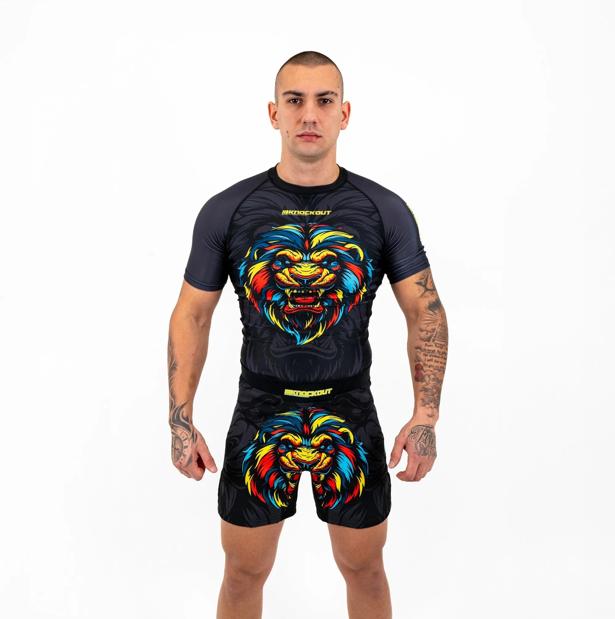 Knockout Lion Rashguard - Short Sleeve